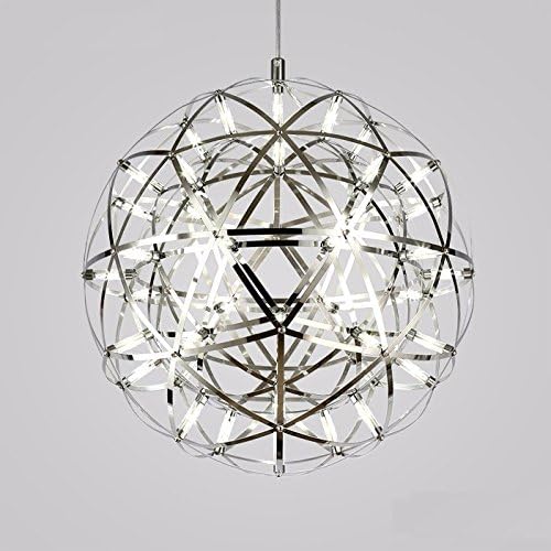 JhyQzyzqj Pendant Lights Chandeliers Ceiling Lights European-style living room dining room retro simple bedroom Spark Stainless Steel Spherical Giant Star, 300MM