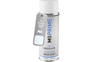 MG PRIME Peinture voiture Bombe aérosol pour Renault 369 Blanc Glacier/Arktis-Weiss de base de 400ml