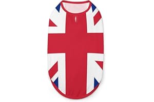 MHXYZHW4 Flag of England Flag Dog Shirts Pet Summer T-Shirts Sleeveless Tank Top Breathable For Small Puppy And Cats