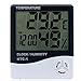 Produktbild liu Elektronischer LCD-Bildschirm Digitale Temperatur Feuchtigkeitsmesser Thermometer mit Weckerfunktion