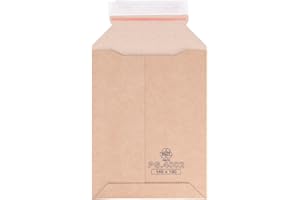 verpacking Buste postali in cartone ondulato marrone 14,5 x 19 cm - A6 [formato e quantità selezionabili] Buste postali in cartone ondulato autoadesive 50 pezzi