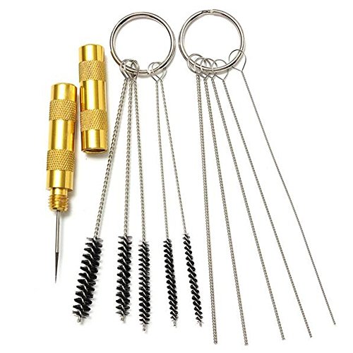 Rokoo 3pcs / Set Airbrush pulvérisation de nettoyage des outils de réparation Kit en acier inoxydable brosse à aiguilles ensemble