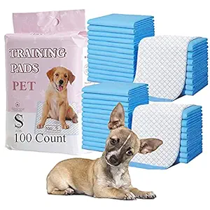 Dog Training Pad, Pet Pee Pads Puppy Cat Potty Pads Leak-Proof Quick Dry Disposable Super Absorbent (S)