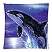 Produktbild ORCA Killer Whales Kissen Fall - Dekorative Quadratisch Überwurf Kissenbezug Kissen Fall Kissenbezug mit verstecktem Reißverschluss - 45,7 x 45,7 cm, einseitig Print