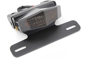 N/A GENERIC Tail Tidy For Suzuki DR-Z 400 E/S/SM DRZ400 2000-2020 Motorbike Licence Number Plate Holder Fender Eliminator Mount Bracket LED Brake Light Turn Signal Indicator (Smoke)