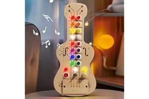 BASAMOU Busy Board Juguetes Montessori Niños 1-4 años, Tablero de Actividades Juguete Sensoriales de Madera, Juegos Educativos con 11 Interruptores, 11 Luces LED, Niños Regalos Cumpleaños Semana Santa