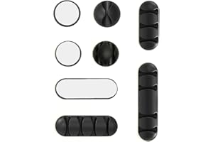 Yomiro Organizer a Clip per Cavo, Gestione del Cavo, Supporto per Cavo, Fermacavi Multifunzione Adesivo, Cable Management, Accessori Scrivania (A)