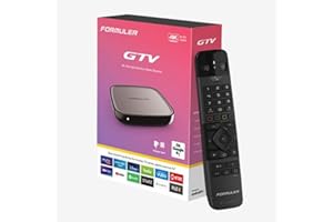Formuler GTV 4K UHD Android 9.0 TV IP Reproductor Multimedia H.265 HEVC, 16 GB Flash, 2 GB DDR4, Mando a Distancia Bluetooth, 2.4/5 GHz Dual WLAN, Gigabit LAN, Google Play, MYTV, Negro