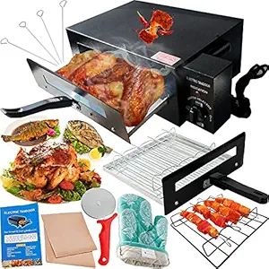 B.N.Brights B-4 Electric Tandoor SS Elements CRC Powder Coating Body with Regulator and Best for Tandoori Dish (Black)