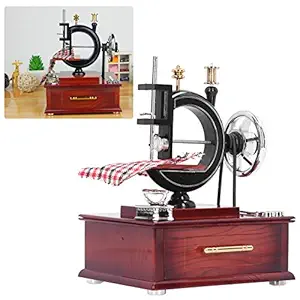 Music Box, Vintage Look Musical Sewing Machine Music Box Clockwork Retro Style Music Box for Christmas/Birthday/Valentine's Day