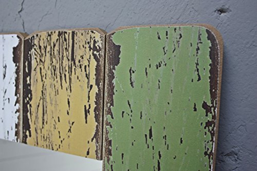 60x40x2cm Spiegel bunt HOME Wandspiegel Schminkspiegel HOLZ Landhaus Holzrahmen Badspiegel - 3
