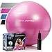 Produktbild Exercise Ball with Pump- Gym Quality, Anti-Burst, Anti-Slip (Pink, 55 centimeters) Fitness Ball by DynaPro Direct. More colors and sizes available aka Yoga Ball, Swiss Ball