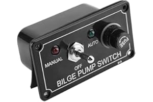 ARAMOX Interruptor De La Bomba De Achique, Indicador Led De 12 V Dc Panel Del Interruptor De La Bomba De Achique Manual/Apagado/Automático Para Barco Marino