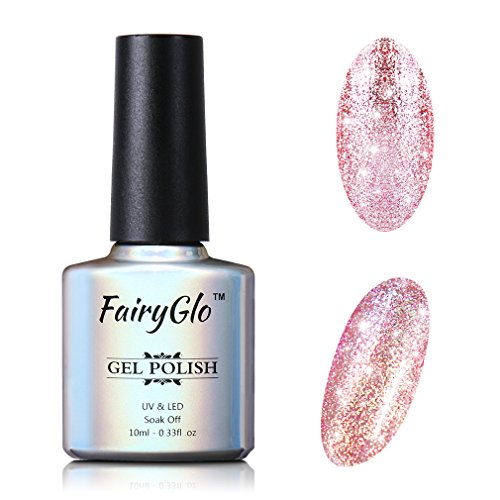 UV Gel Nagellack FairyGlo Nail Gel Polish Nagelgel Schimmer Glitzer Platinum Series (1xStück 10ML)