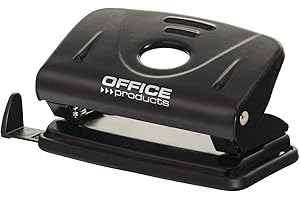 OFFICER PRODUCTS Dziurkacz OFFICE PRODUCTS Dziurkuje do 12 Kartek Metal Czarny/Drobne Akcesoria Biurowe/Typ-Standard/Materiał-Metal/Ilość Kartek-12 / Kolor-Czarny/Rozmiar-A4/A5/A6/888
