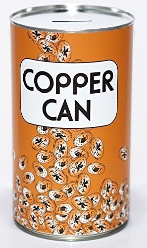 CanTastic Copper Savings Tin Cash Can Lrg