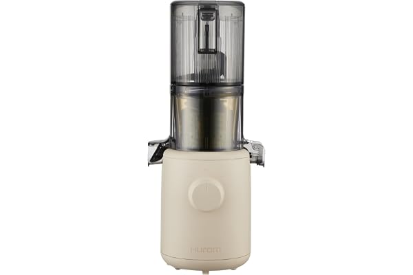 HUROM | Extracteur de jus | Extracteur à Jus de Fruits et Legumes | H310A | Presse à Froid | Moteur silencieux | Facile à nettoyer | Design compact | 220ml | 100 Watt | Sans BPA (Beige)