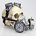 Produktbild XY Fancy Halloween Schutzbrillen Maske Gasmasken Party Cosplay Fantasie Gothic Steampunk Metall Rivet Schädel Maske, Gold Silber