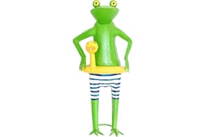 EXNER GMBH 440s Exner Metall Frosch KANU in Blauer Badehose mit Schwimmente | EX-235091-B | 4260553562233