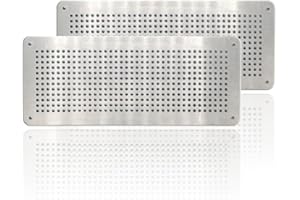 PEST CONTROL WORLDWIDE Air Brick Cover for Pest Proofing – Rat/Mouse Prevention Air Vent Cover – Aluminium Alloy Cover to Stop Rodents & pests Entering Property – for Internal or External use (Pack of 2, 100 X 250mm)