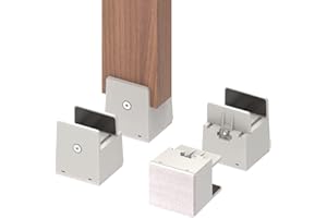 ZDDLOINP Adjustable Bed and Furniture Risers with Screw Clamp, 4 Pack Heavy Duty Sofa Tables Chair Risers, Furniture Risers Increase the height by 2 inches, Fit from 0-2 inch Widths of Furniture Feet(Beige)