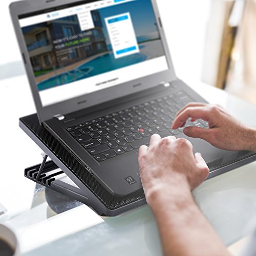 LESHP Laptop Notebook Kühler Cooler 12-16 Zoll Laptop Kühler Notebook Cooler Ständer Kühlpad Kühlmatte - 5