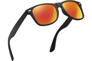 wearPro Lunettes de Soleil Homme Polarisées Pour Hommes et Femmes Protection Style Classique Lunettes Ultralégères Verres Anti-Reflets Conduite Pêche Sports Avec Lunettes de Soleil