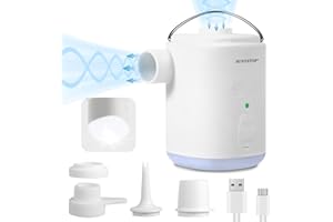 SUNTATOP Pompa ad aria multifunzionale, pompa gonfiabile compatta e potente, gonfiaggio rapido e svuotamento con luce LED integrata e ricarica in viaggio