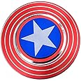 Multibao fidget toys American Captain Fingertip Gyro Shield Alloy Gyro Spinner Decompression Toy Fidget Spinner Hobbies For Adults- Red Captain America