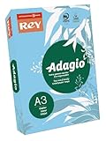Image de International Paper Rey Adagio Ramette de 500 feuilles papier couleur pour imprimante laser/jet d'encre/copieur 80g Format A3 Bleu vif