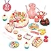 Produktbild HERSITY 82 Stück Lebensmittel Spielküche Geburtstagstorte Kinderküche Set Schneide Kuchen Spielzeug für Kinder Rosa