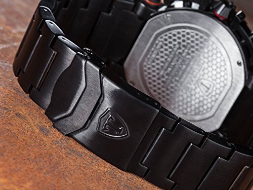 DETOMASO Men's Machineer Automatic Watch with Black Dial Analogue Display and Black Stainless Steel Bracelet DT-ML102-A