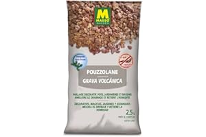 Peyca Grava volcanica 2.5L - Masso Garden. Decorativo, macetas, Jardines y estanques. Mejora el Drenaje y retiene la Humedad. Listo para Usar