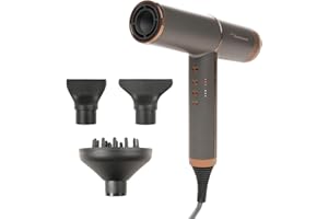 Paul Anthony 'MACH 3' 1600W Whisper Quiet Brushless Motor, High Velocity Performance, 2 Heat Settings, Cool Shot, 3 Speeds, 2 Concentrator Nozzles, 1 Diffuser, Ideal for Men and Women H1701.