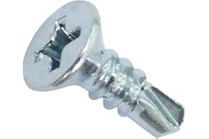 AERZETIX - C44686 - Lot de 100 - Vis à tôle autoperceuses Ø3.9x13mm à tête fraisée - DIN 7504 P - à empreinte PH/cruciforme - en acier zingué - bardage tôle ossature métallique - couleur argent