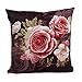 Produktbild Kissen Fall, neartime Druck Färbe-Pfingstrose Schlafsofa Home Decor Kissenbezug, Baumwollstoff, coffee, 45cm*45cm/18*18"