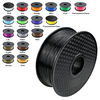 TIANSE Imprimante 3D Filament PLA 1.75 mm 1KG, Noir