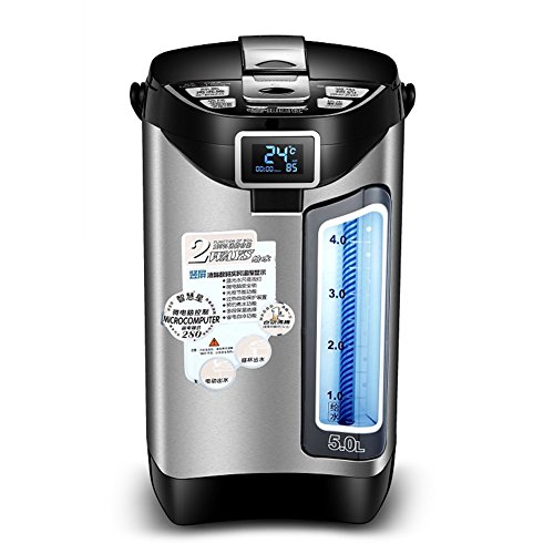 XUEQIN Bouteille d'eau lectrique Strilisation et dcapage LCD cran bleu numrique PP + 304 Acier inoxydable 5L Noir 31 * 24 * 38cm Bouilloires lectriques
