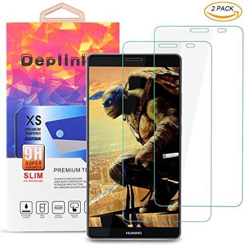 Screen Protector Tempered Glass for Huawei Mate 8 ,Deplink [2 Pack][2.5D Round Edge ] Protection Display Films-9H Hardness High Definition (HD) Clear Shield Anti-Bubble Scratch Resist