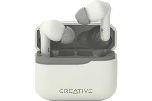 CREATIVE Zen Air Plus - Auriculares inalámbricos Ligeros y auténticos con Bluetooth LE, cancelación de Ruido Activa híbrida, Modo Ambiental, hasta 32 Horas de reproducción Total, 6 micrófonos