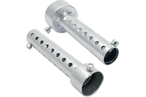 Silencieux moto, Kacepar 35mm DB Killer Muffler Baffle, Universal Exhaust Pipe Silencer Noise Canceller, Can Noise Muffler Removable Silencer, Silver, 2 Piece