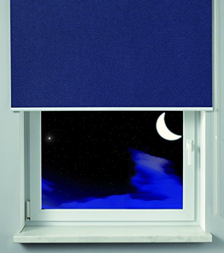 Gardinia 6924142180 Seitenzug-Rollo Thermo Energiesparend mit Energiespareffekt, abdunkelnd, 142 x 180 cm, marineblau - 4