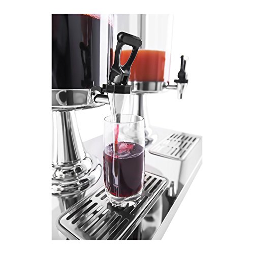 Royal Catering – RCSD-2 – Saftspender Getränkespender (2 x 7 Liter Fassungsvermögen, Edelstahl, Kunststoff, Kühlung, Abtropfschale) durchsichtig - 4