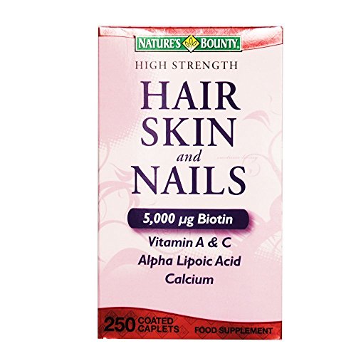 Nature's Bounty Hair Skin and Nails 5000 mcg of Biotin per Serving - 250 Coated Tablets
