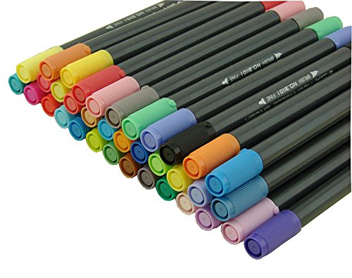 lanxivi Bürste Twin Marker mit Fine Spitze 36 R Aquarell basierend Marker, ideal für Künstler, Aquarell, skizzieren, Colorieren 36 - 3