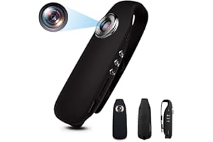 KALESER Mini Body Camera, Full HD 1080P Wearable Body Camera with Video, Audio, Motion Detection, Portable Sports Camera, Video Recorder for Cycling, Hiking, Conference, Law Enforcement