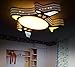 Produktbild HHORD Eisen Kinder Deckenlampe Junge Mädchen Schlafzimmer Raum kreative Cartoon Flugzeug Modellierung LED warm und verstellbar Licht Flugzeug Licht (Durchmesser 58cm)