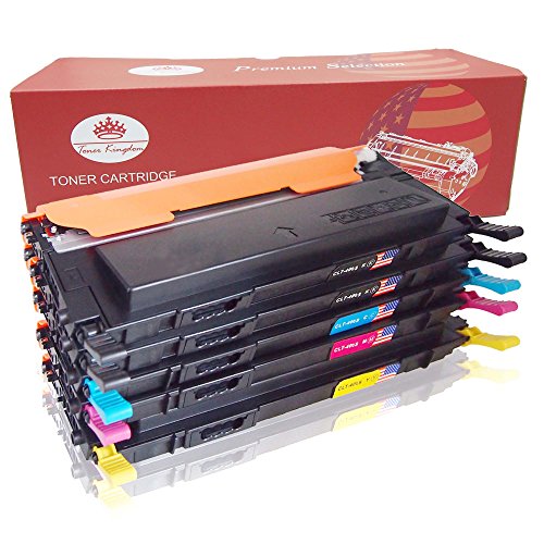 Toner Kingdom 5 Pack kompatibel Tonerpatronen für Samsung CLT-P406C CLT-K406S CLT-C406S CLT-M406S CLT-Y406STonerpatronen für Samsung Xpress C410W C460 C460W, CLT-406S CLP-360 CLP-365 CLP-365W CLX-3300 CLX-3305 CLX-3305FN CLX-3305FW CLX-3305N CLX-3305W Drucker (2 Schwarz,1 Cyan,1 Gelb,1 Magenta)
