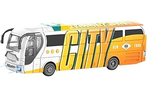 VGSAPRLEY Remote Control Bus Car,Electronic Vehicles,LED Lights,Remote Control Car Toy for Boys & Girls Gifts (yellow)