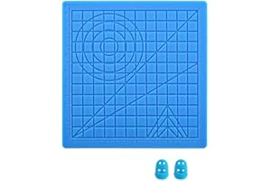 EILYGK 3d Stift Vorlagen, 3d Stifte Silikon Matte, 3d Stift Zubehör Unterlage für Kinder, Erwachsene und Anfänger für 3D Drucker Stift, Die Zeichenmatte für Einen 3D Pen Schablonen, 17.7 * 17.7*0.4cm, Blau